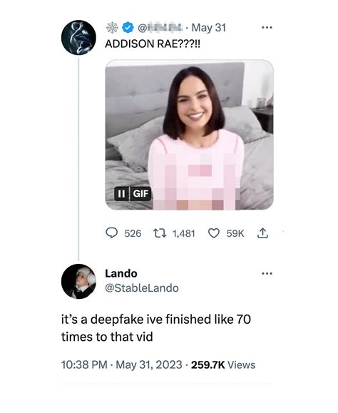 addison rea deepfake|Deepfake porn of TikTok stars thrives on Twitter even though it